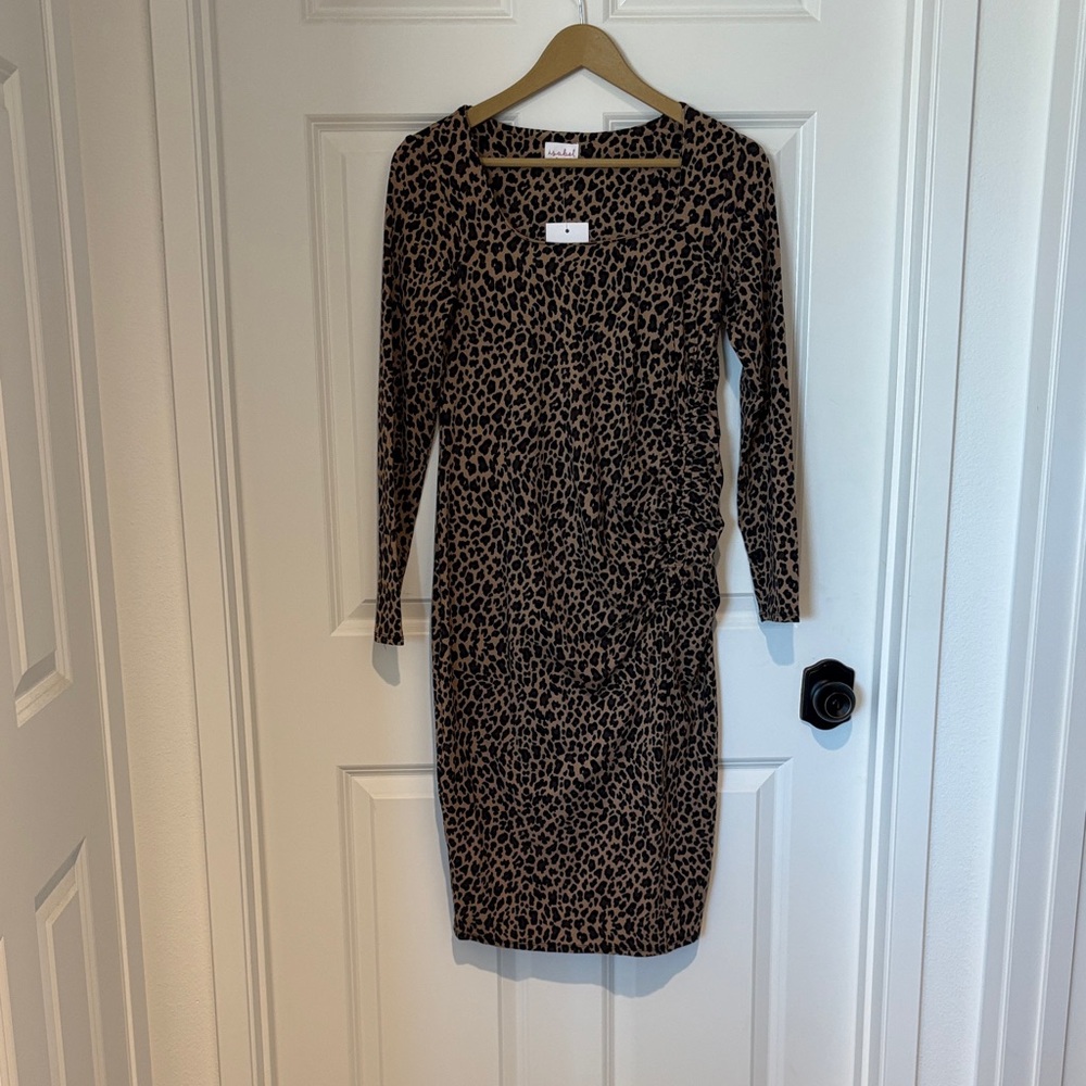 Isabel Maternity by Ingrid & Isabel Animal Print Long Sleeve Dress